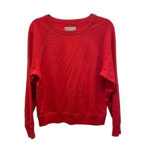 Everlane Sweater Pullover Cotton Sweatshirt Crew Neck Red Womens Sz M